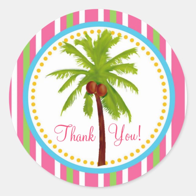 Tropical Palm Tree Stickers (Front)