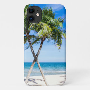 Tropical palm tree summer beach photo iPhone 11 case