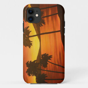 Tropical Palm Tree Sunset iPhone 11 Case