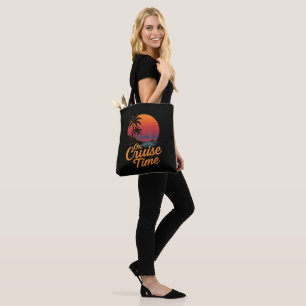 Tropical Palm Tree Sunset Cruise Vacation Tote Bag