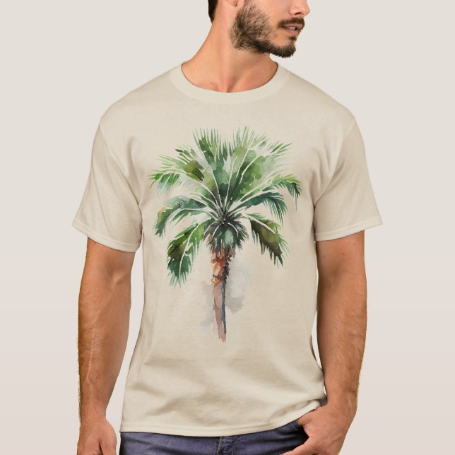 Tropical Palm Tree  T-Shirt (Front)
