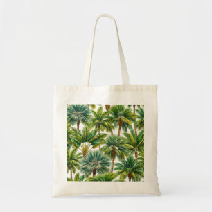 Tropical Palm Tree Variety Botanical Pattern Tote Bag