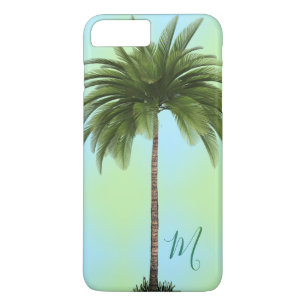 Tropical Palm Tree Vintage Elegant Monogram Green iPhone 8 Plus/7 Plus Case