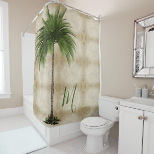 Tropical  Palm Tree Vintage Elegant Shower Curtain