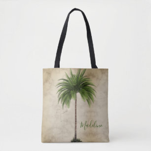 Tropical Palm Tree Vintage Elegant Tote Bag