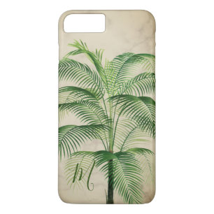 Tropical Palm Tree Vintage Monogram Elegant Marble iPhone 8 Plus/7 Plus Case