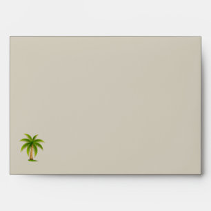 Tropical Palm Tree Wedding Envelope