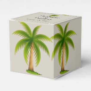 Tropical Palm Tree Wedding Favour Box