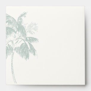 Tropical Palm Tree Wedding Invitation Envelope