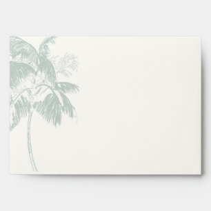 Tropical Palm Tree Wedding Invitation Envelope