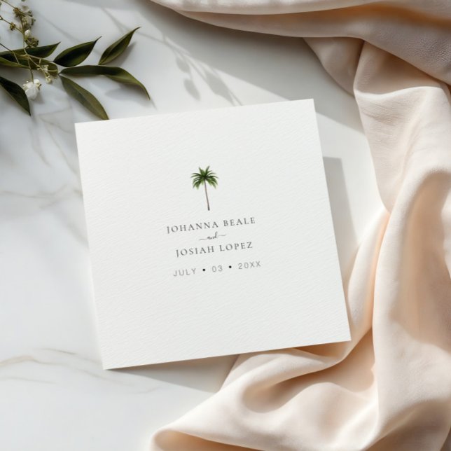 Tropical Palm Tree Wedding Napkin (Creator Uploaded)