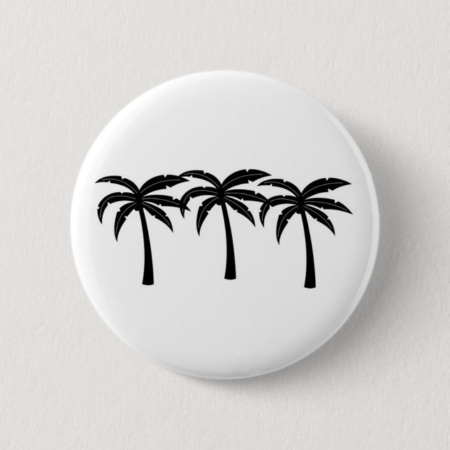 Tropical Palm Trees 6 Cm Round Badge (Front)