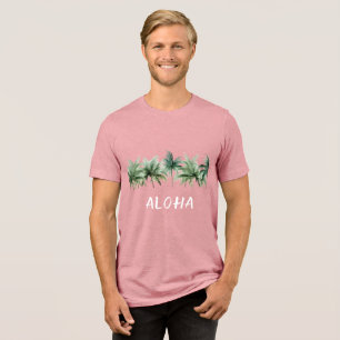 Tropical Palm Trees Aloha Tri-Blend Shirt
