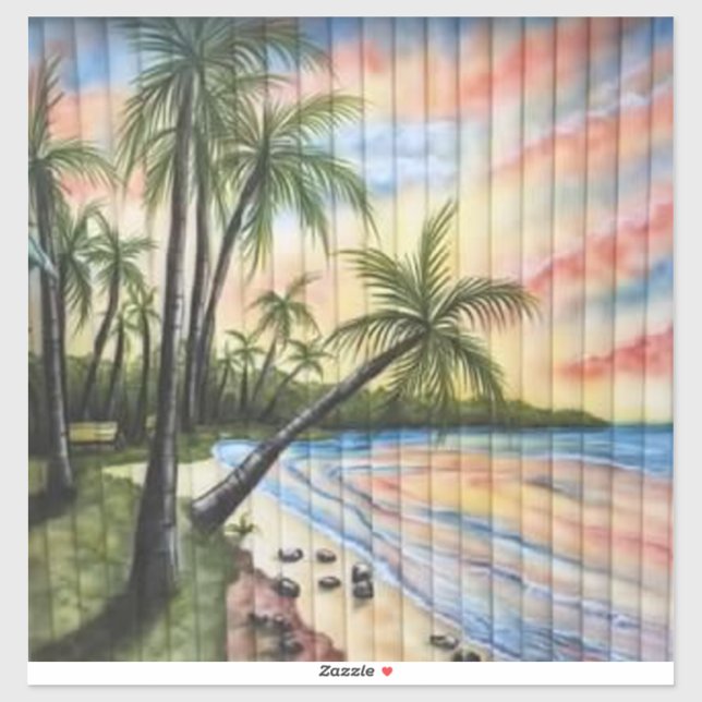 TROPICAL PALM TREES BEACH BLINDS (Sheet)