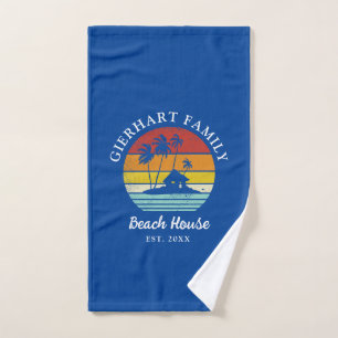 Tropical Palm Trees Beach House Matching Hand Towel