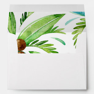 tropical palm trees beach party envelope