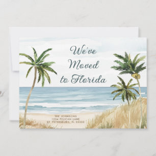 Tropical Palm Trees Beach Scene New Address