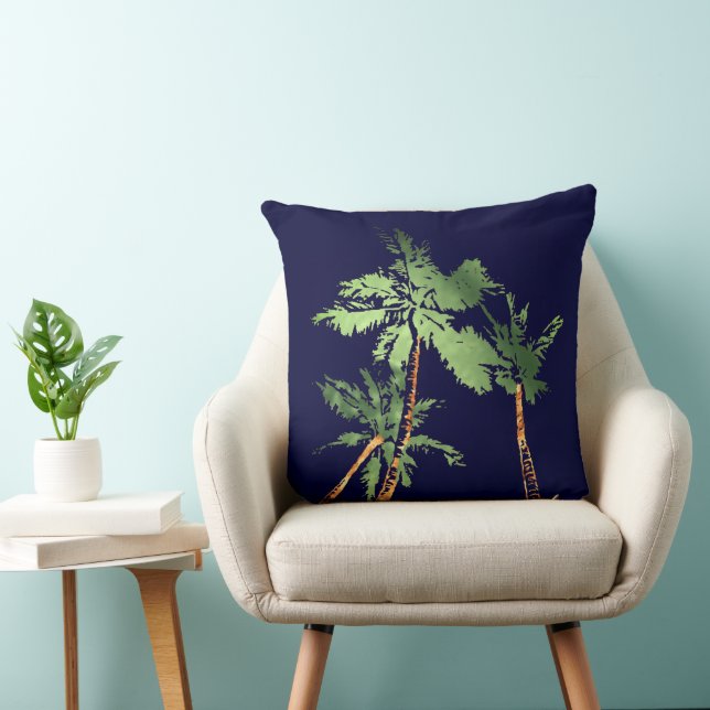 Tropical Palm Trees Beach Summer Hawaii Cushion (Chair)
