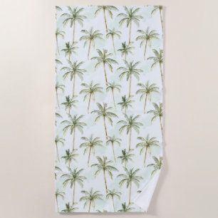 Tropical Palm Trees Beach Towel