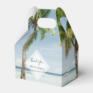 Tropical Palm Trees Beach Wedding Favour Box