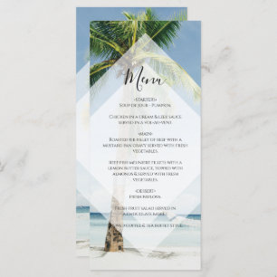 Tropical Palm Trees Beach Wedding  Menu