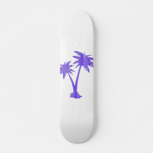 Tropical Palm Trees Black Silhouette Skateboard
