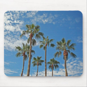 Tropical Palm Trees Blue Sky Paradise Island Mouse Mat