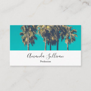 Tropical Palm Trees California Retro Business Card