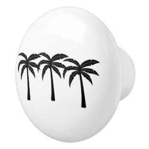 Tropical Palm Trees Ceramic Knob