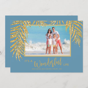 Tropical Palm Trees Christmas Photo Holiday Card