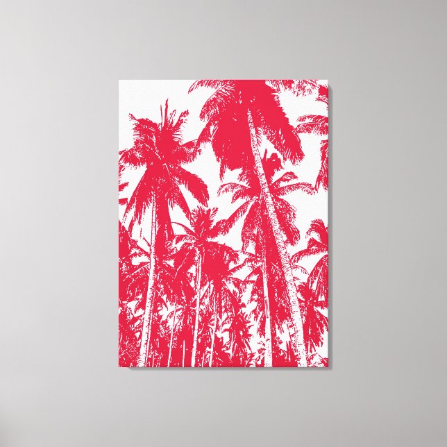 Tropical Palm Trees Design Canvas Print (Front)