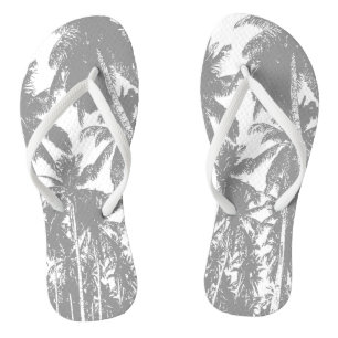 Tropical Palm Trees Design Flip Flops