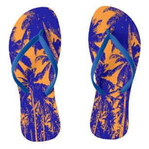 Tropical Palm Trees Design Flip Flops