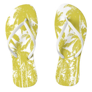 Tropical Palm Trees Design Flip Flops