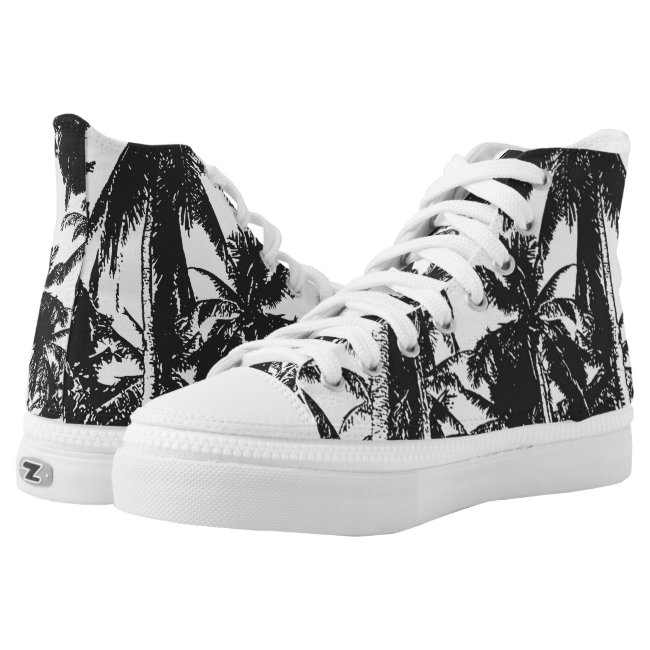 Tropical Palm Trees Design High Tops
