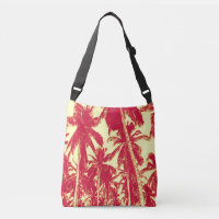 Tropical Palm Trees Design in Red and Yellow