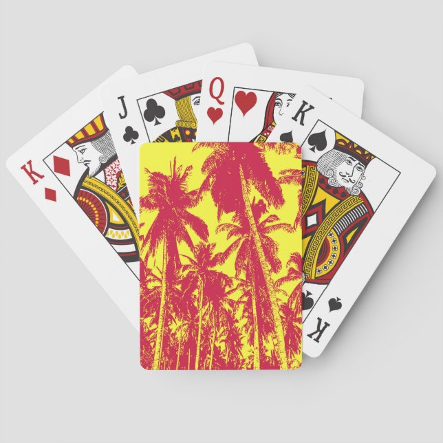 Tropical Palm Trees Design. Playing Cards (Back)