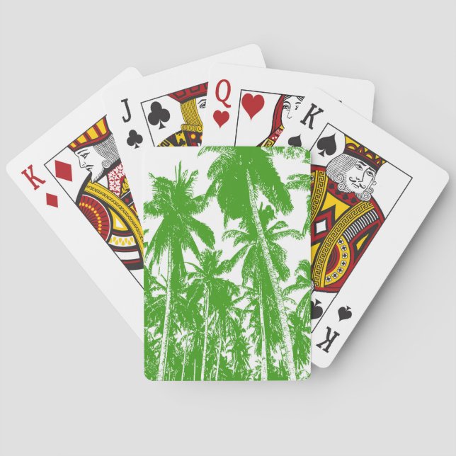 Tropical Palm Trees Design. Playing Cards (Back)