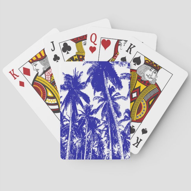 Tropical Palm Trees Design. Playing Cards (Back)