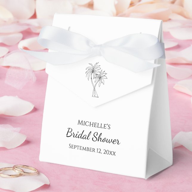 Tropical Palm Trees Elegant Bridal Shower Favour Box (Wedding)