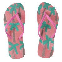 Tropical Palm Trees Flipflops
