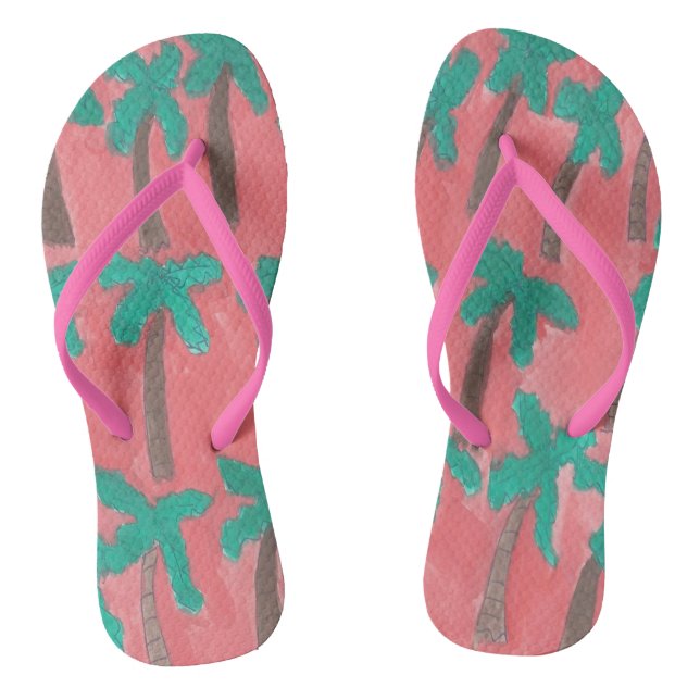 Tropical Palm Trees Flipflops (Footbed)