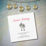 Tropical Palm Trees Illustration Beach Christmas  Holiday Card<br><div class="desc">Tropical Christmas greeting card,  with a palm trees illustration and customisable typography. A festive way send holiday wishes to friends and family from the beach.</div>