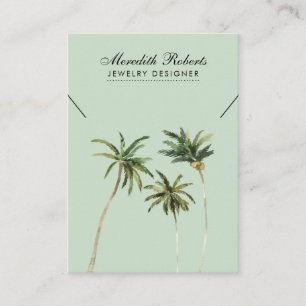 Tropical Palm Trees Jewellery Necklace Display Car Business Card
