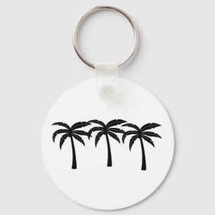 Tropical Palm Trees Key Ring