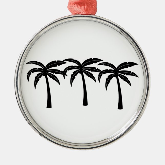 Tropical Palm Trees Metal Tree Decoration (Front)