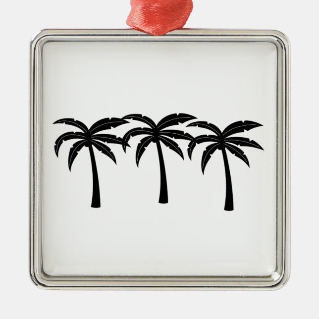 Tropical Palm Trees Metal Tree Decoration (Front)