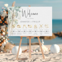 Tropical Palm Trees Modern Wedding Order of Events