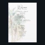 Tropical Palm Trees Modern Wedding Programme<br><div class="desc">Elevate your wedding celebration with our exquisite Tropical Palm Trees Modern wedding program. This stunning design showcases a group of lush green and brown watercolor palm trees, set against a white background, creating a captivating and tropical atmosphere. Ideal for beach or destination weddings, this design effortlessly captures the essence of...</div>