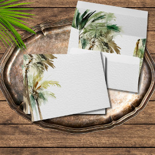 Tropical Palm Trees Modern Wedding Textured Envelope